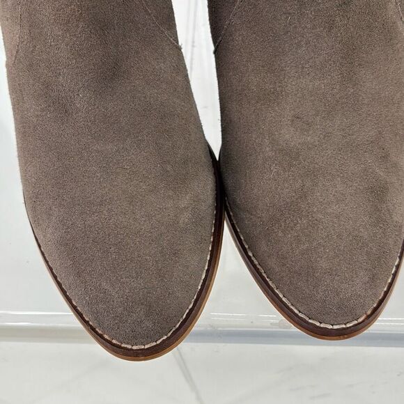 Urban Outfitters UO Sasha Whip Stitch Suede Ankle Boot Size 8M Taupe - Picture 11 of 16